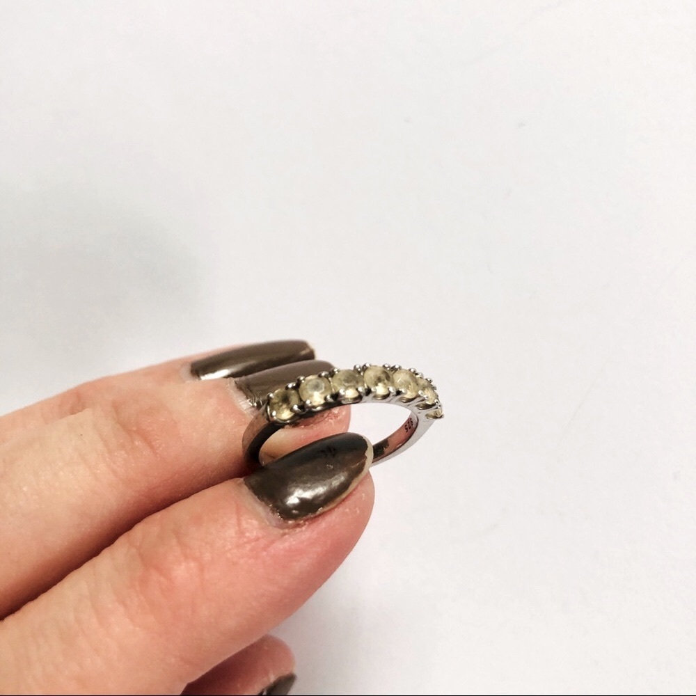 925 champagne quartz sterling silver by Gemporia / seven pronged / .68 carats